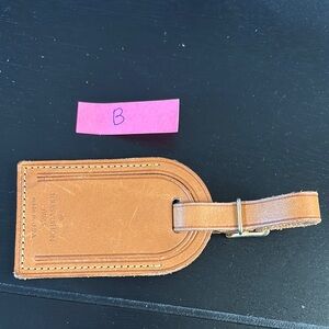 Louis Vuitton Brown Leather Bag Tag